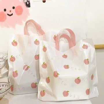 台灣出貨👑塑膠手提購物袋 塑料袋 禮品袋 塑膠袋 可愛手提袋 袋子 加厚服飾袋 包裝袋 服飾手提袋 包裝材料手提袋