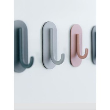 粉迷你入戶玄關磁鐵小掛鉤廚房收納冰箱貼免打孔側壁掛鉤架掛鑰匙