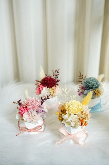 【乾燥花擴香盆栽-型款】擴香/開幕/居家擺飾/送禮/客製色系