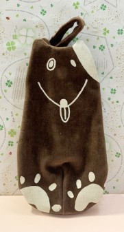 【震撼精品百貨】招財貓_招き猫~日本招財貓零錢包/置物袋-深咖啡#09941