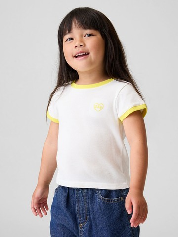 babyGap Logo 羅紋滾邊T恤
