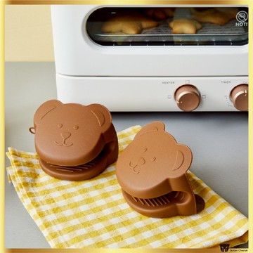 【摩登屋】Bear Brunch矽膠廚房手套防熱絕緣手套