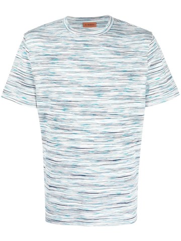 Missoni - stripe-print short-sleeved T-shirt - men - Cotton - L - Blue