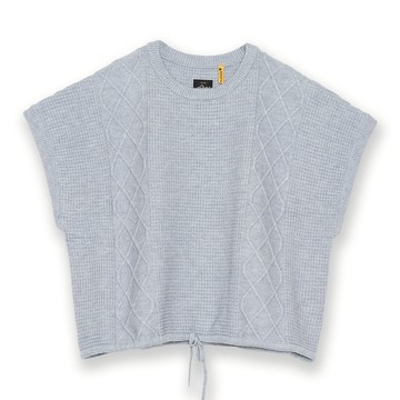 5th STREET｜女裝｜麻花休閒保暖背心｜銀灰色