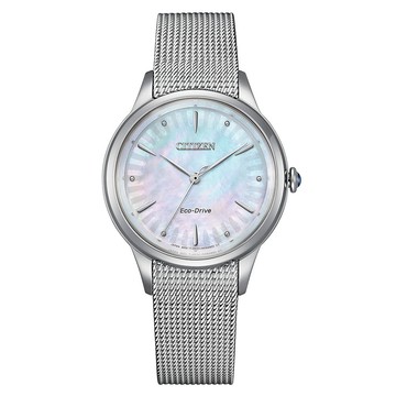 CITIZEN 星辰 L系列 情人節推薦款 非洲菊光動能米蘭帶女錶 送禮推薦 EM1150-86D