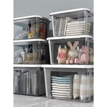 居家家透明收納箱子加厚大號整理箱家用臥室衣服玩具儲物箱收納盒
