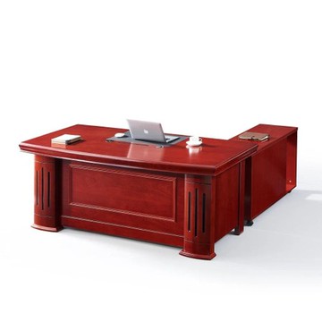 【MUNA家居】5220型紅棕色6.6尺辦公桌組/含側櫃活動櫃
