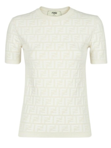 Maglia in viscosa ff bianca-40