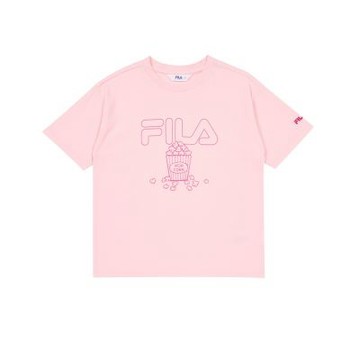 FILA KIDS 童短袖圓領T恤-粉色 1TEA-4400-PK