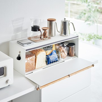 日本【YAMAZAKI】tosca寬版收納箱(白)