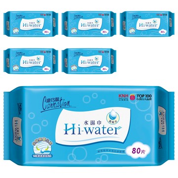 康乃馨 Hi-water水濕巾 款式隨機  1入  6包