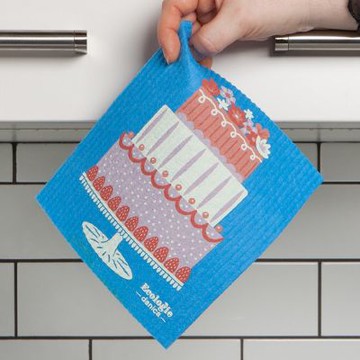 《danica》Ecologie瑞典環保抹布-草莓蛋糕-- 洗碗布 廚房抹布 擦拭布 環保抹布