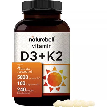 美國代購！原裝正品NatureBell維他命D3+K2 240粒