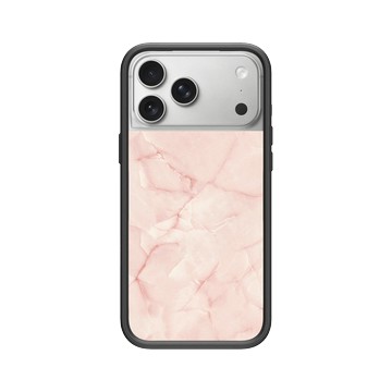 iPhone 17 Pro Max Mod NX -邊框背蓋組合 (相機按鈕) 黑 - 石紋與渲染 / Marble & Dreamy Gradient - 粉色夢境