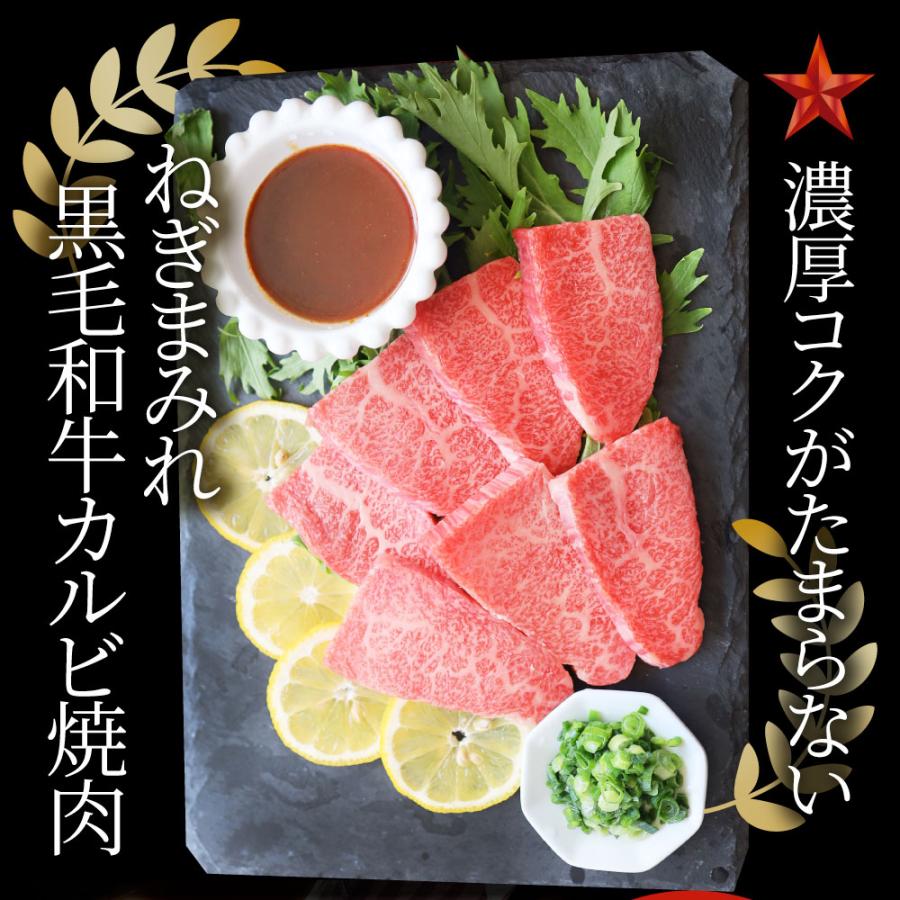 A4,A5等級 特選 黒毛和牛 カルビ焼肉 250g  ねぎまみれ 旨辛味噌ダレ ギフトボックス付 牛肉 肉 お歳暮 ギフト 食品 お祝い  霜降り 贅沢 黒毛 和牛