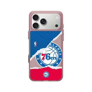 iPhone 17 Pro Max Clear (相機按鈕) 晶醺玫 - NBA - 熱血系列-費城76人 Philadelphia 76ers - Sweat and Tears