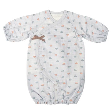 akachan honpo - 長袖連身衣-附內衣-淺藍色 (50-70cm)