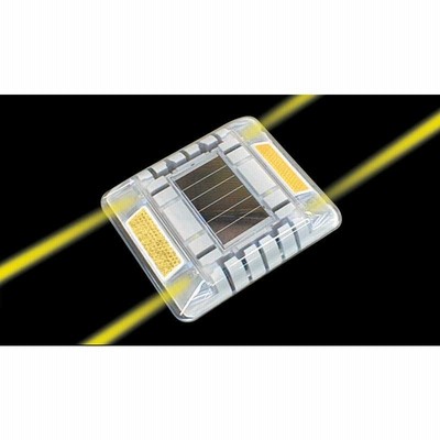 キャットアイ　ルミナスアイ・マイティ ソーラー式点滅 両面 黄　LE260A