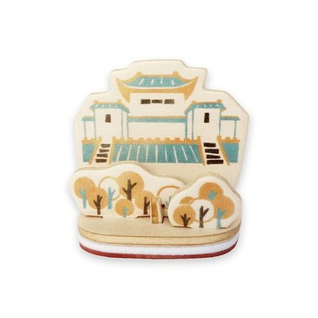 DIY印章明信片【印台灣-故宮博物院】特色景點 木製模型玩具