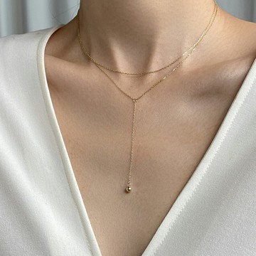 十四行詩｜雙鏈輕垂夢歌項鍊 S925銀 梧桐好物嚴選