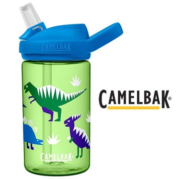 【【蘋果戶外】】Camelbak《送咬嘴蓋》美國 eddy+ 兒童吸管運動水瓶【嘻哈恐龍】400ml 0.4L 0.4公升 登山水壺 單車水壺