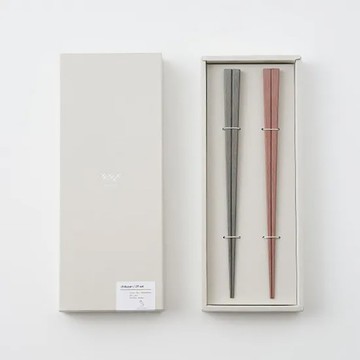 日本製京都產chikuzen 漆竹筷 雙入 方形 24cm