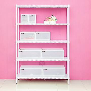 dayneeds 沖孔 120x45x180cm 五層收納架(烤漆白) 層架/置物架/儲藏架