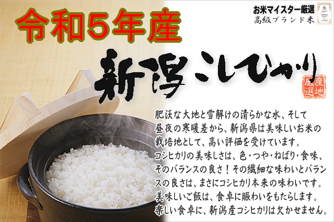 お米 30kg 新潟県産 コシヒカリ （ 令和5年産 ） 30kg （10kg×3袋）白米 生活応援米 新潟