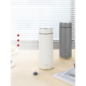 (免運)希諾保溫杯大容量女士304不銹鋼商務水杯高顏值濾網便攜泡茶杯男