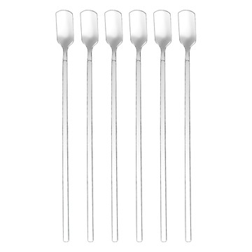 百貨King 冰砂匙 Set 6支 攪拌匙/牛奶匙 不鏽鋼材質 尺寸約25 x 1.7cm  Silver