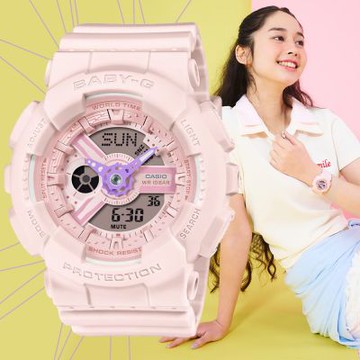 CASIO 卡西歐 BABY-G 柔和粉彩 精緻時尚雙顯錶 女錶 手錶 BA-110AH-4A