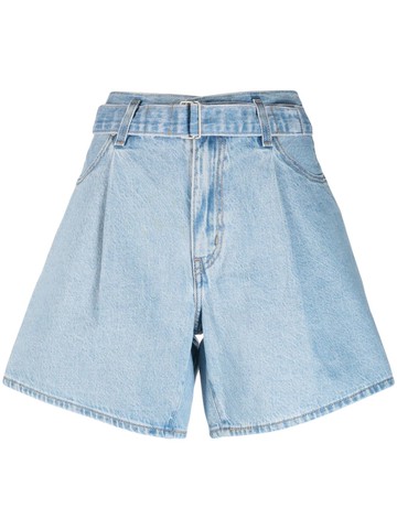 Levi's - belted-waist denim shorts - women - Lyocell/Cotton - 25 - Blue