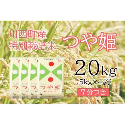 ふるさと納税 川西町 つや姫20kg　7分つき　真空パック詰