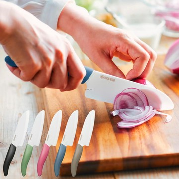 日本京瓷Kyocera 彩色陶瓷刀系列14cm 多色任選 - 智慧黑