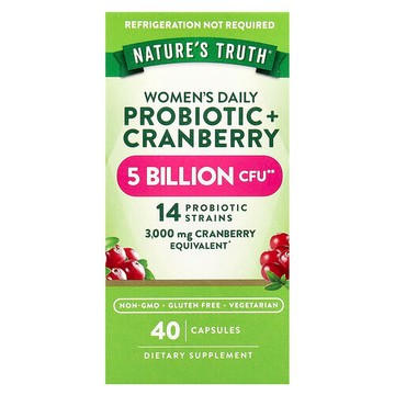 Nature's Truth, 女性益生菌 + 蔓越橘，40 粒素食膠囊