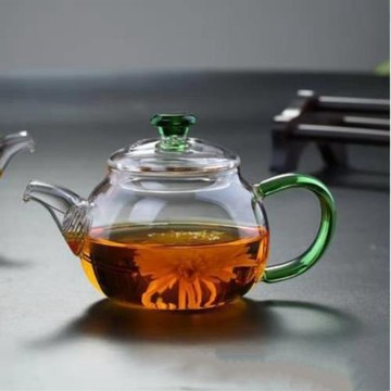 玻璃小茶壺加厚高硼硅防爆一人用泡茶壺掛簧六人壺花茶壺現貨功夫