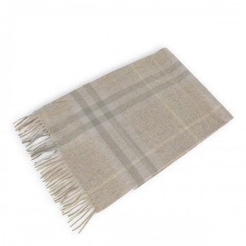 Burberry - Flax Melange Cashmere Check Scarf Uni