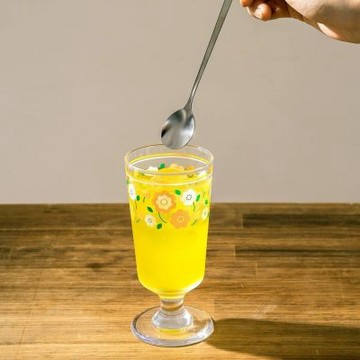 【3COINS】昭和復古風玻璃高腳杯 280ml