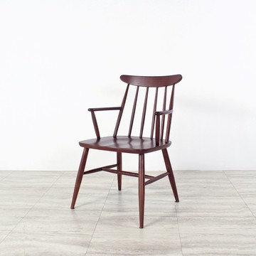 北歐復古 橡木實木 溫莎扶手餐椅