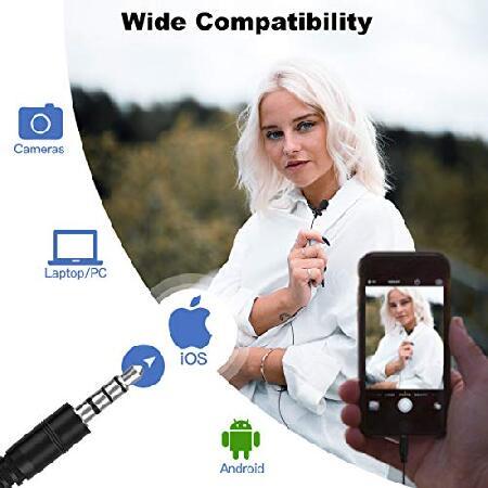 SYNCO Lapel Mic Professional, Lav S6E Omnidirectional Condenser Lapel Mic Recording Mic Compatible with iPhone iPad Video 6M  19.7ft Cable, Lavalier-M