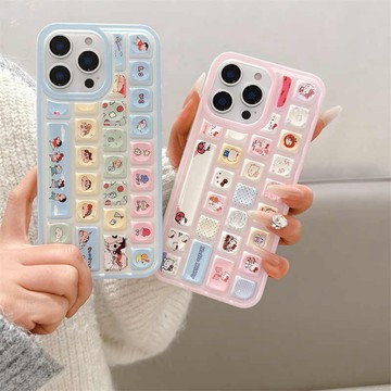 【創意鍵盤】可愛kt貓手機殼 蘋果 i16 i15保護殼 iPhone17 15 14 13 12 Pro Max防摔殼