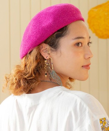 印度製 華麗金屬羽毛掛耳環