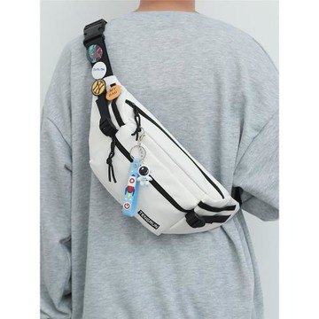 斜挎包男款潮流胸包小背包女休閑日系手機腰包男士ins潮牌單肩包