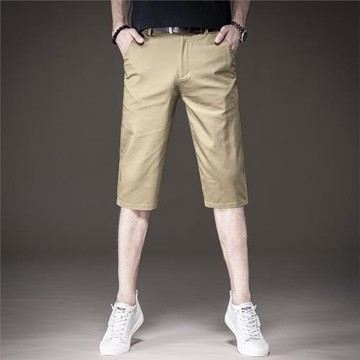 貴色2025夏季薄款冰絲短褲男輕商務休閑七分中褲男士直筒寬松馬褲