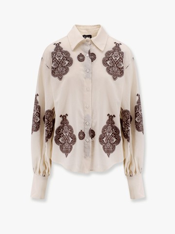 Elisabeth cotton blend shirt with embroidery - LAVI - gender_Woman