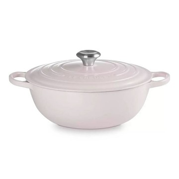 Le Creuset 媽咪鑄鐵鍋 含鋼頭鍋蓋 28公分 柔粉紫