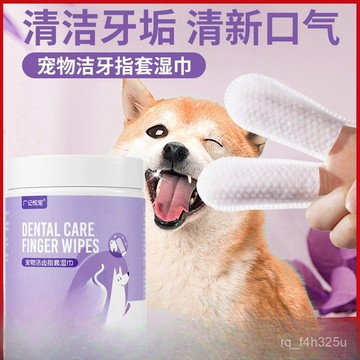 [24時熱賣] 寵物潔耳指套 刷牙指套 清理棉棒寵物潔牙指套狗狗貓咪潔耳指套溼巾牙齒去結石除口臭口腔刷牙溼巾 EHSG