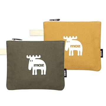 moz瑞典小駝鹿手拿化妝收納包(亞麻棕/黃)