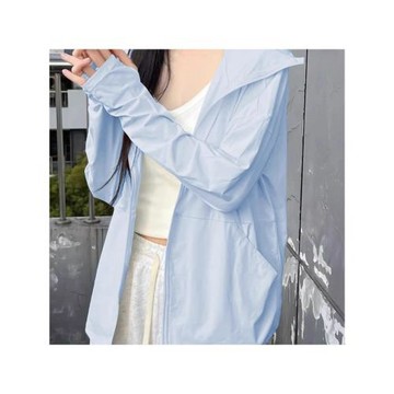 奶黃防曬衣女款2025新款寬松冰絲透氣百搭薄款開衫防曬服外套上衣
