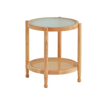 ASSARI-每由實木小茶几(直徑50x高59cm)